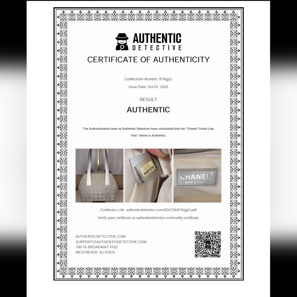 Chanel Quilted Metallic Gray Line Handbag With Certificate Of Authenticity - Picture 5 of 16